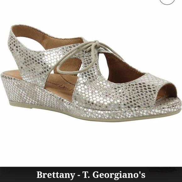 Brittany Silver Sandals by T. Georgiano's - Picture 1 of 12